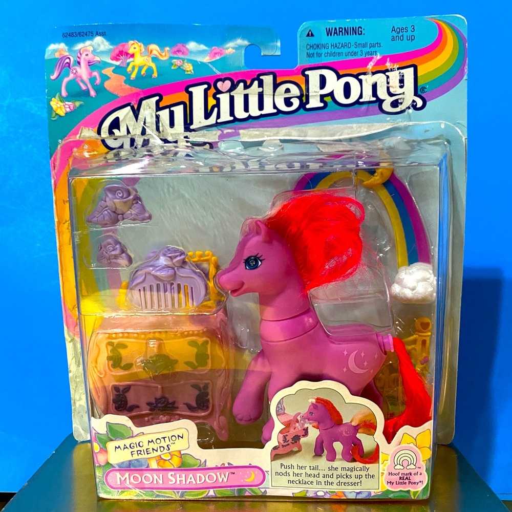 MY LITTLE PONY G2 1997 MAGIC MOTION FRIENDS MOON SHADOW w/ RAINBOW & ACC…